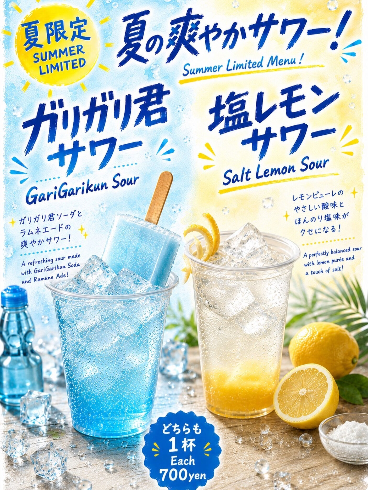 Summer Drink 夏限定の爽やかサワーあります
